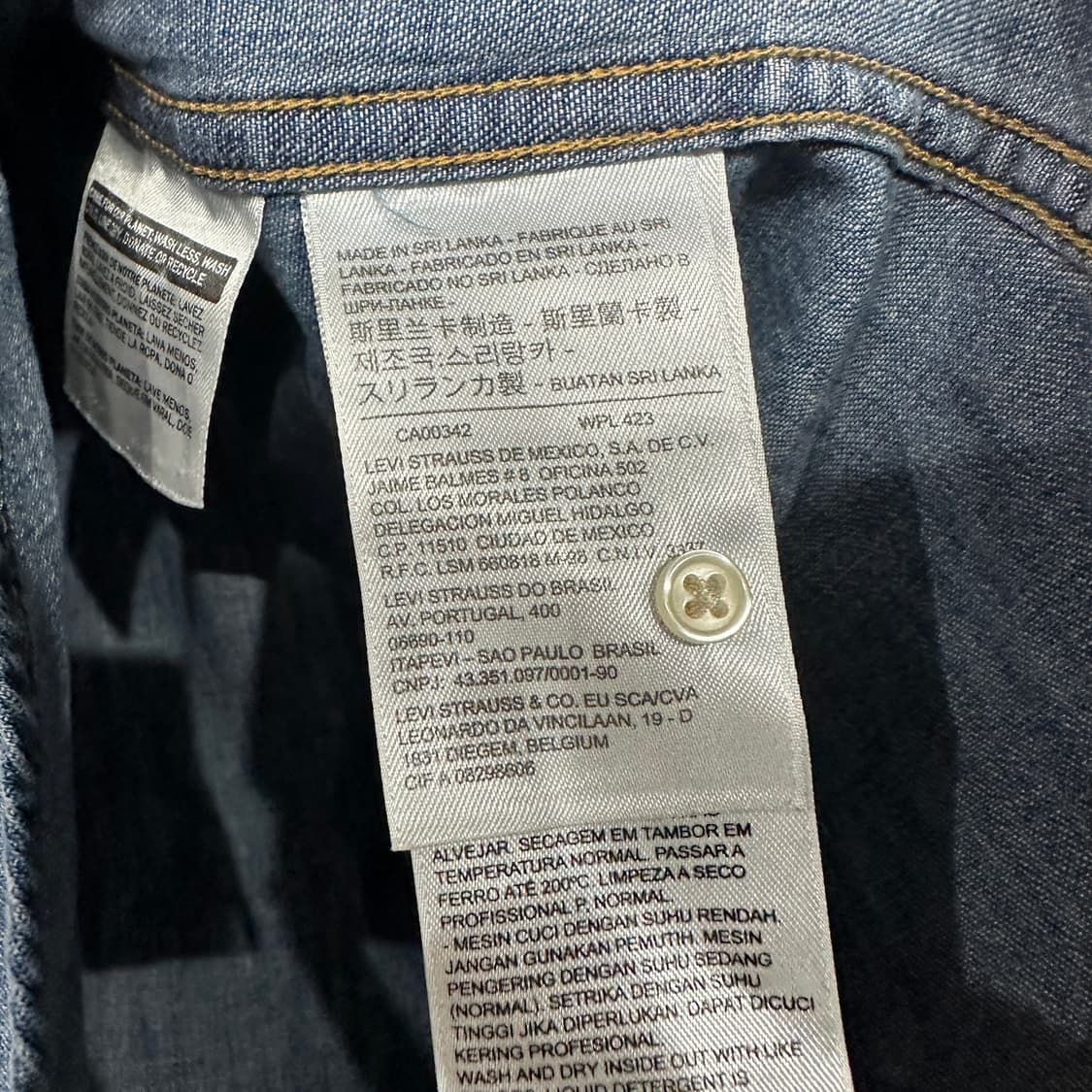 리바이스 웨스턴 데님 청남방 여성M 상품이미지4