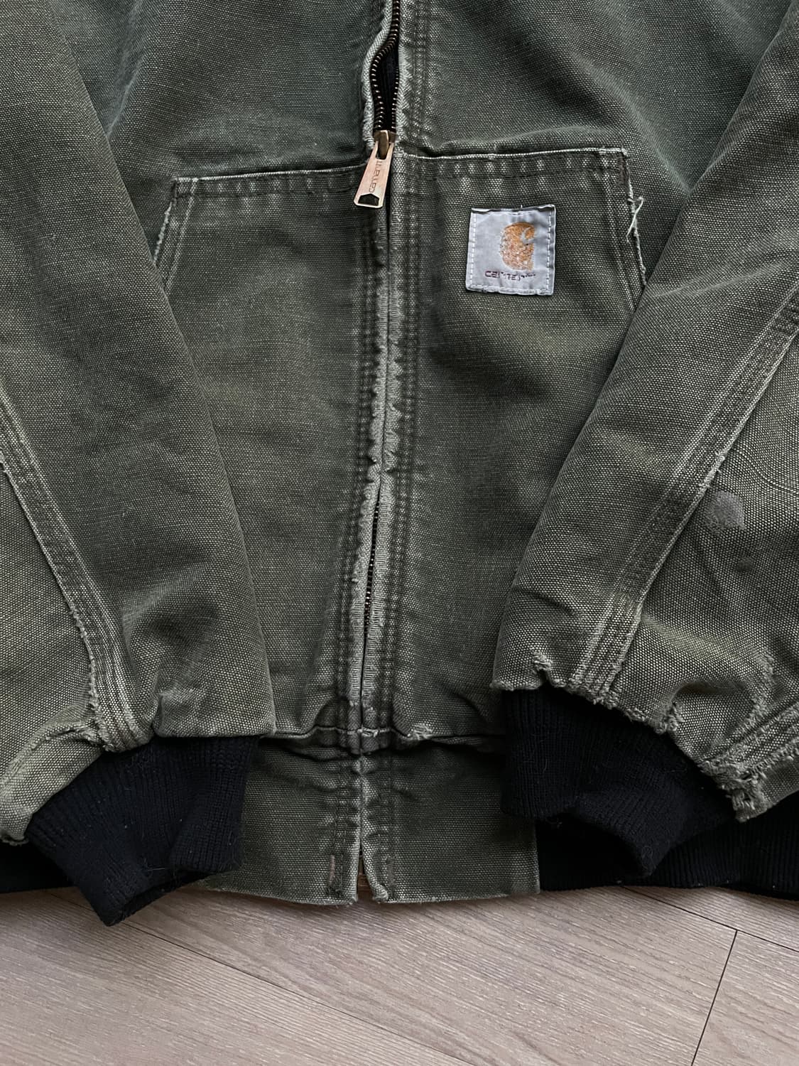 90s 칼하트 JR104 그린 액티브 자켓 OG 후드자켓 상품이미지5