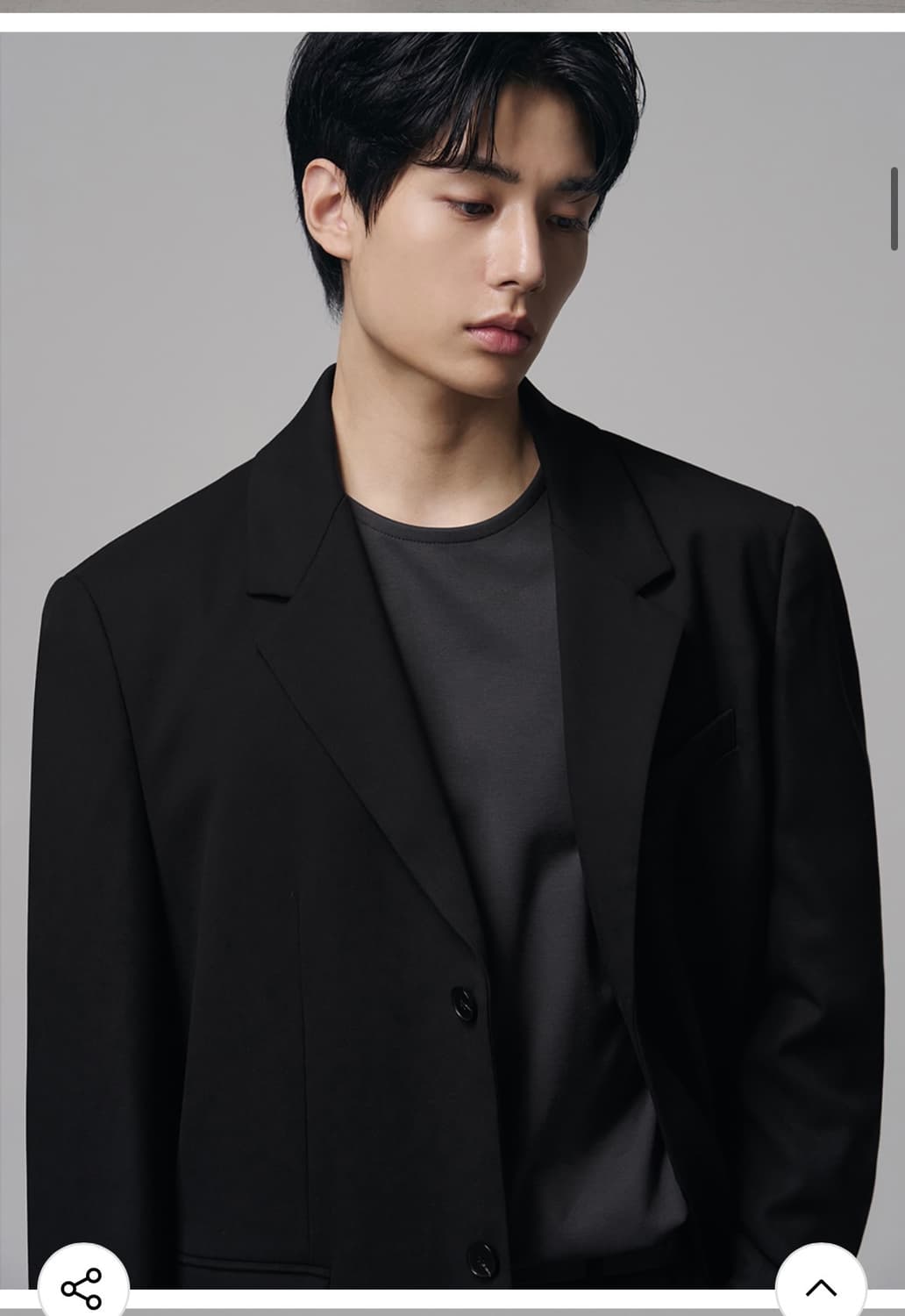 (L) 드로우핏 [서강준PICK]오버사이즈 도브 울 블레이저 BLACK 상품이미지6