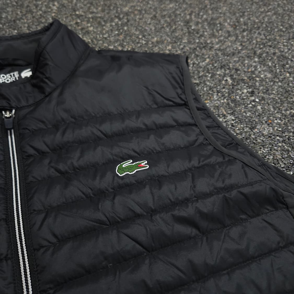 라코스테 자수로고 블랙 경량 다운 베스트 (L) 상품이미지3