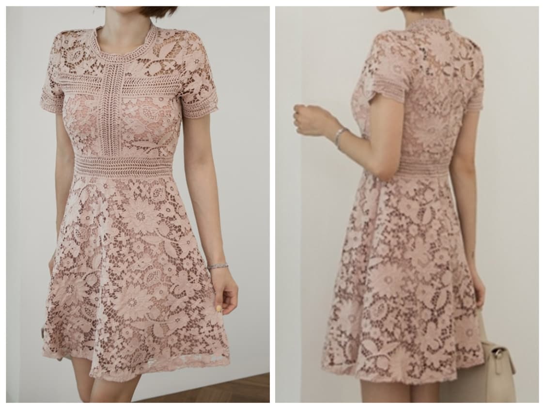 레이스 시스루 원피스 상품이미지3