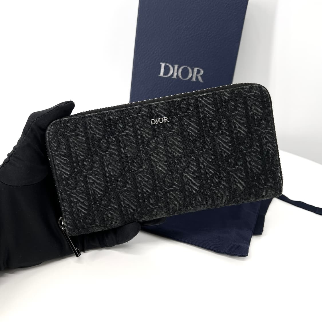 디올 오블리크 자카드 지퍼돌이 장지갑  상품이미지3