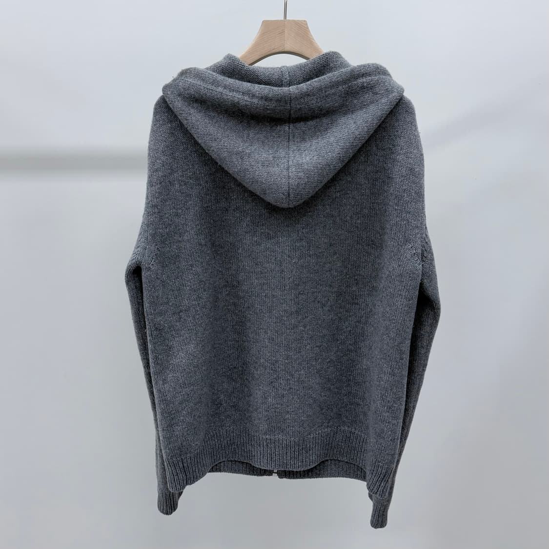 [S+급/M] 셀린느 트리오페 울 캐시미어 후드집업 그레이 상품이미지4