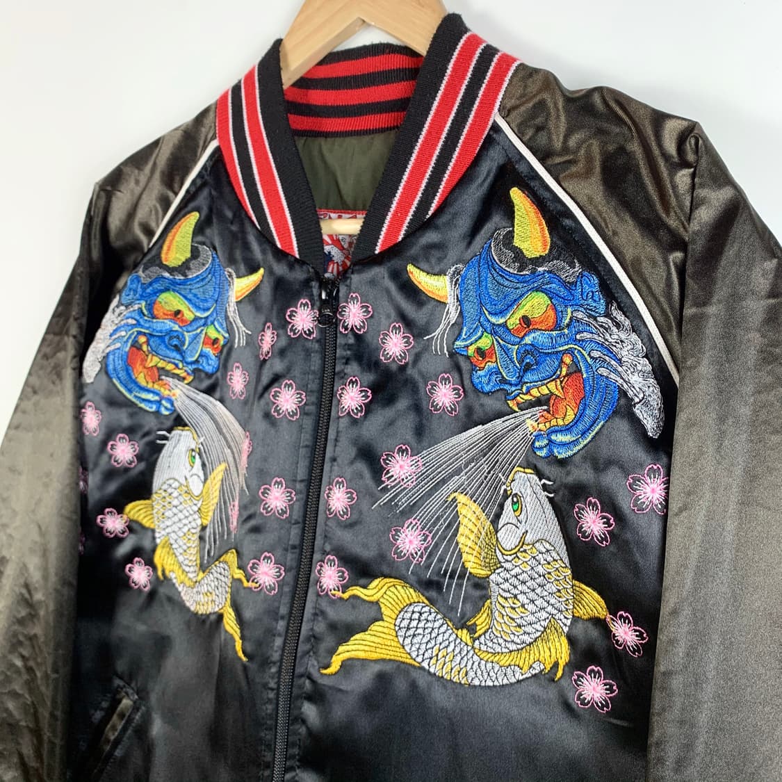 스고이 제팬 반야 잉어 자수 사쿠라 스카쟌 상품이미지4