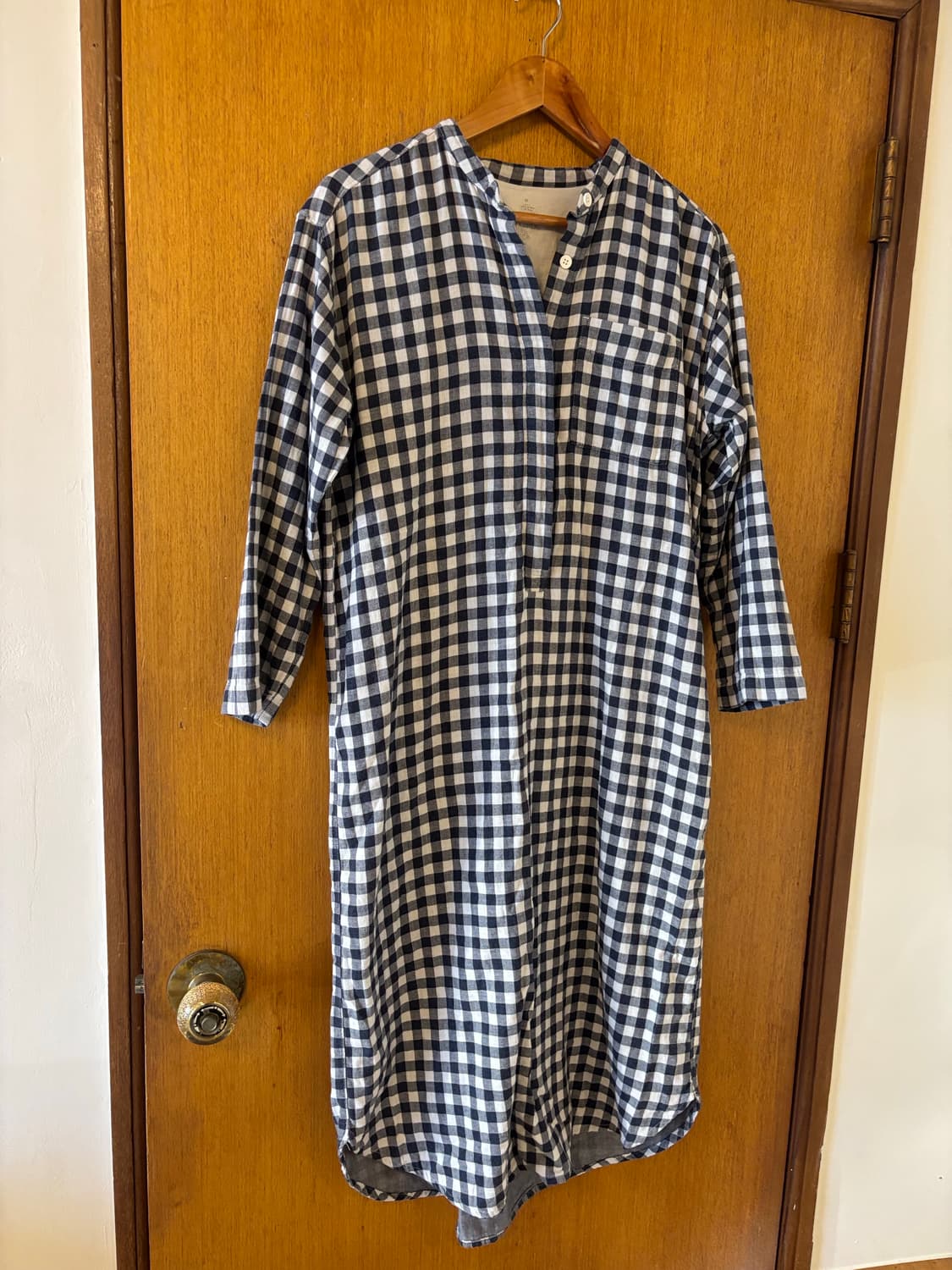 무인양품 체크 원피스파자마 상품이미지2
