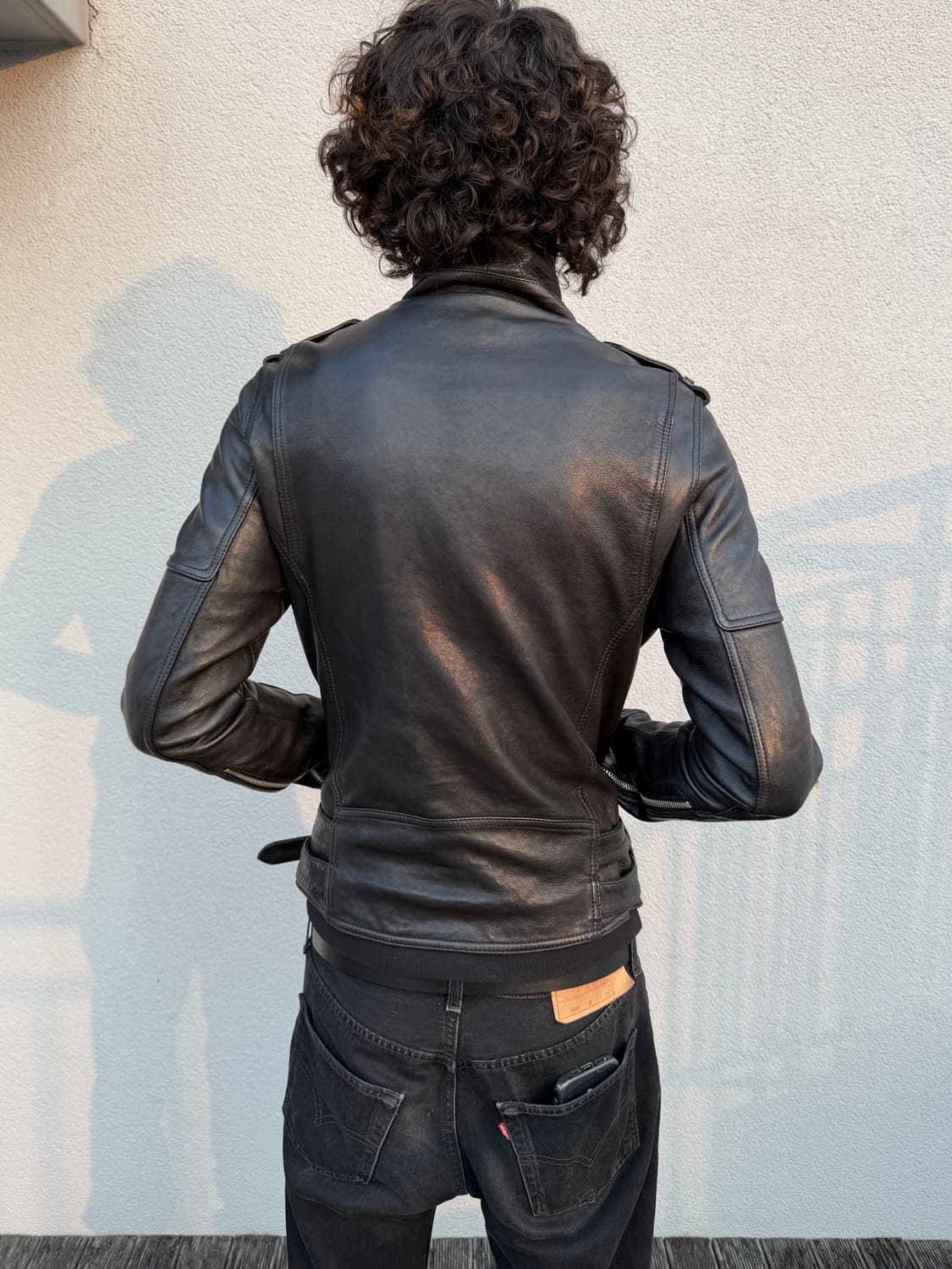 Vtg 바이커 레더 자켓 상품이미지4