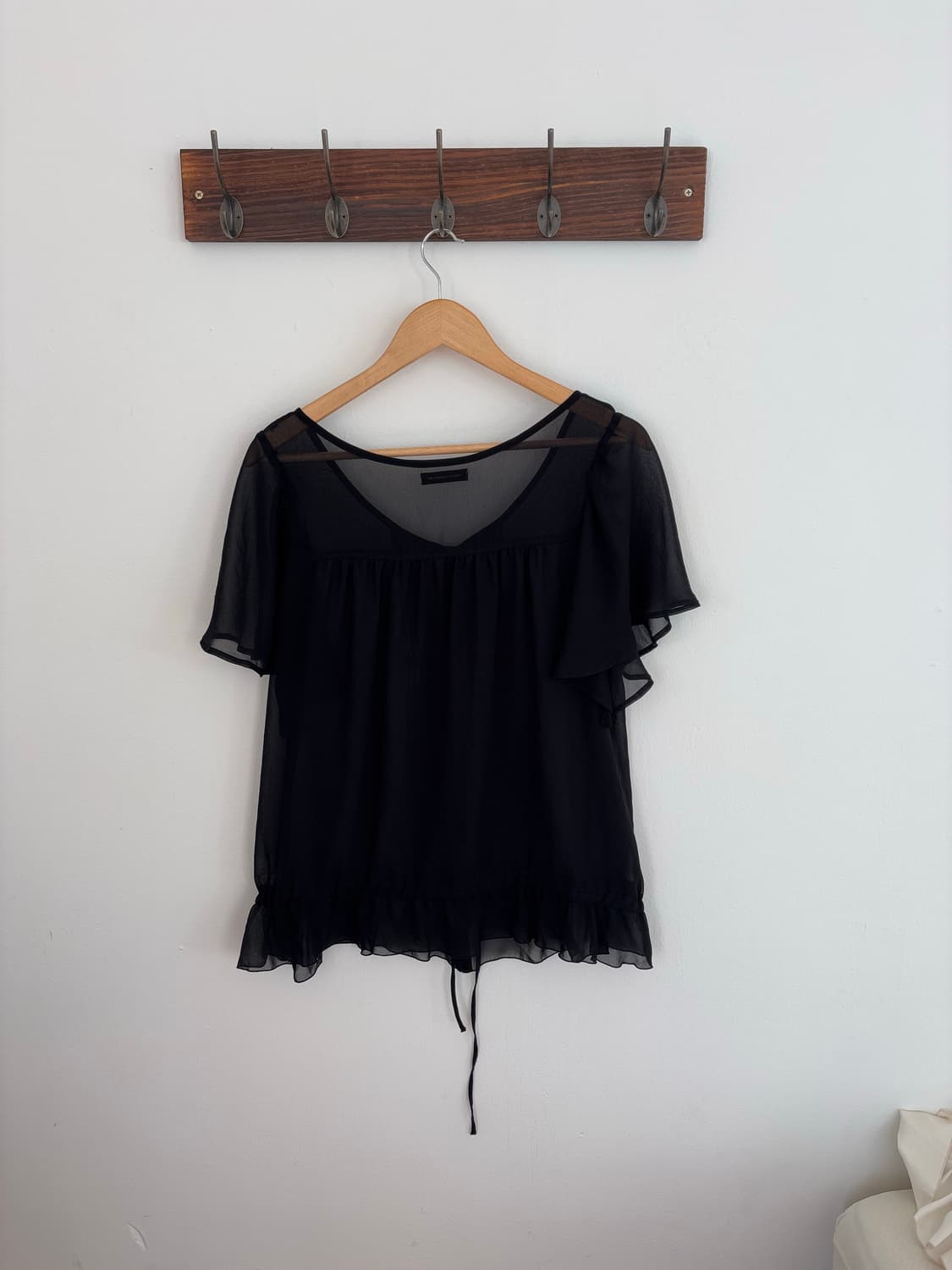 어반리서치 시스루 반팔 블라우스 탑 상품이미지3