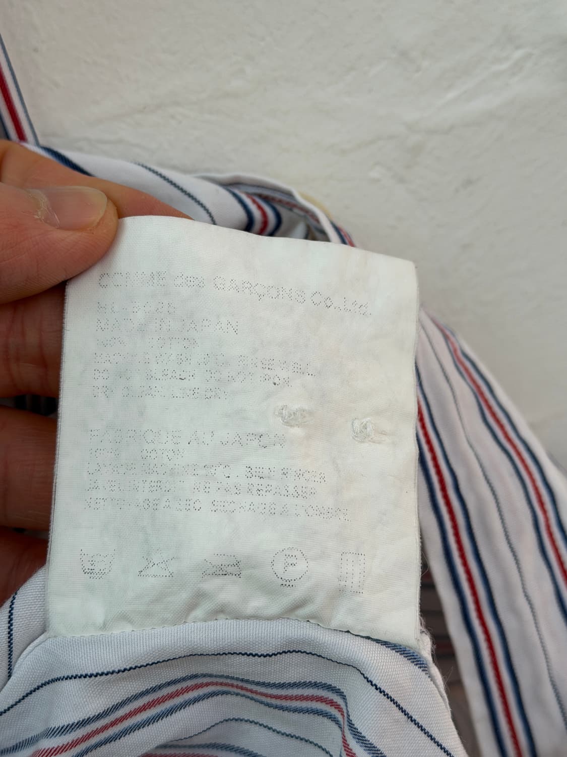 Comme des Garcons 꼼데가르송 스트라이프 다운버튼 셔츠 L 상품이미지6