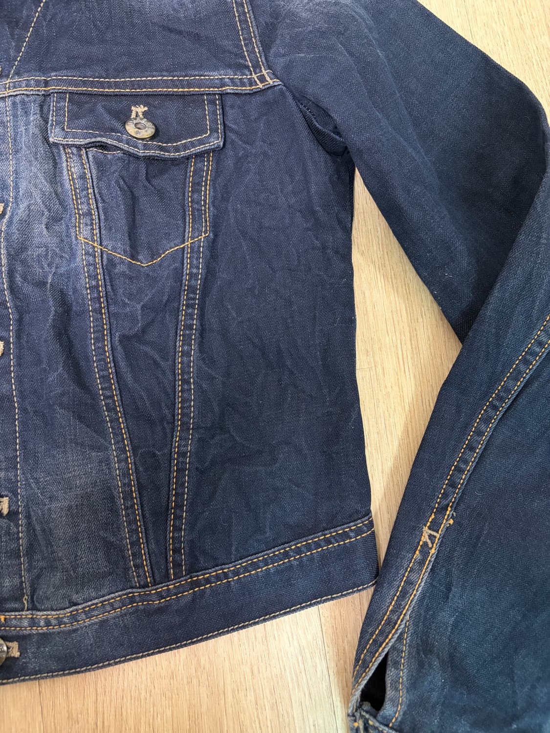 디젤 00s 크롭 청자켓 xs 상품이미지4