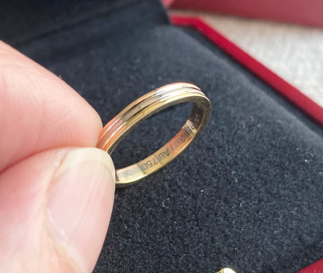 까르띠에 방돔 루이 2.5mm 웨딩링 18k 3색 49호 상품이미지6