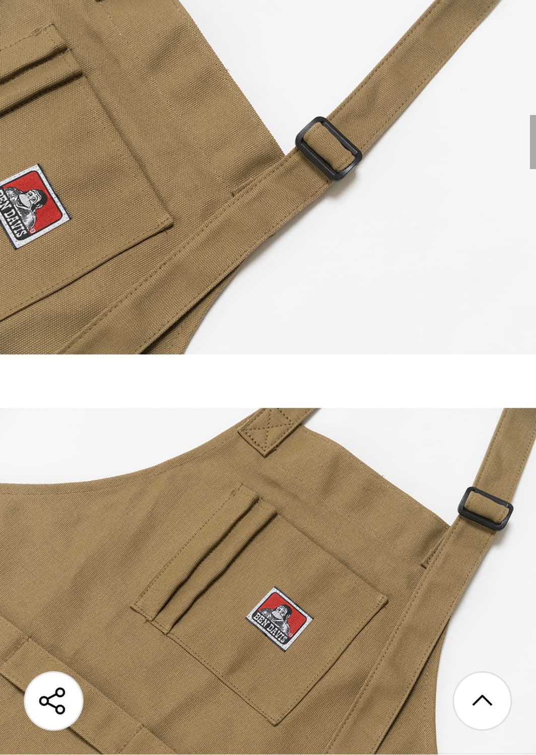 벤 데이비스 오리지널 캔버스 앞치마 블랙
 상품이미지4