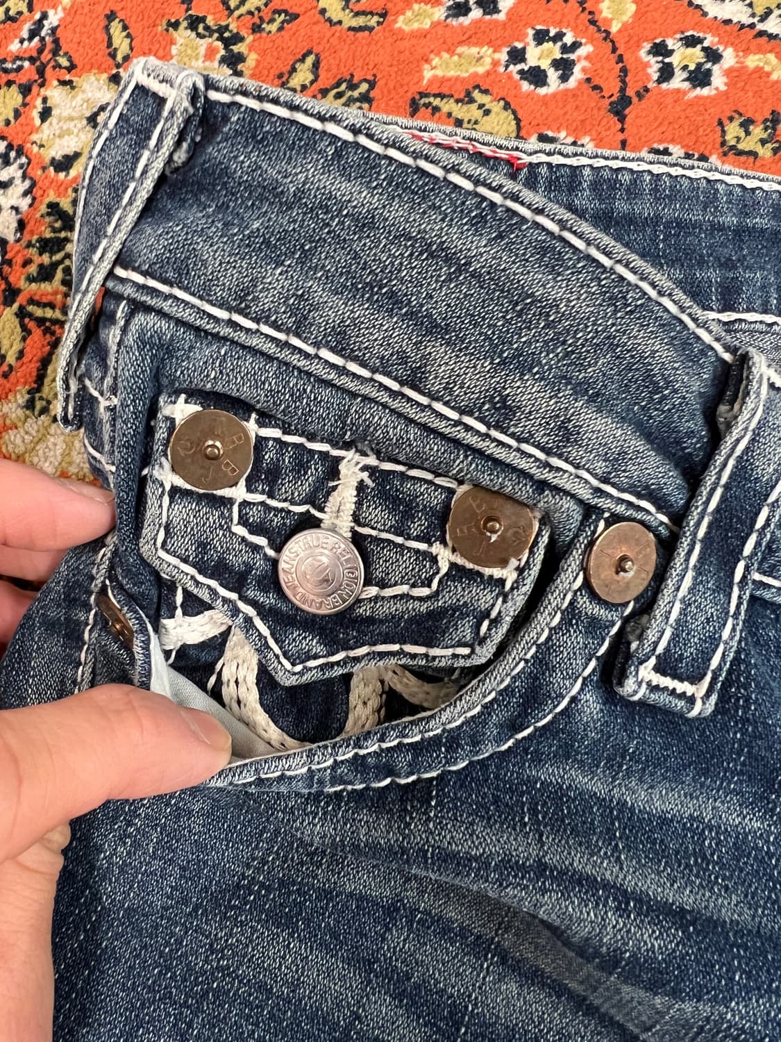 [25] 트루릴리전 레인보우 조이 부츠컷 플레어 데님팬츠 상품이미지3