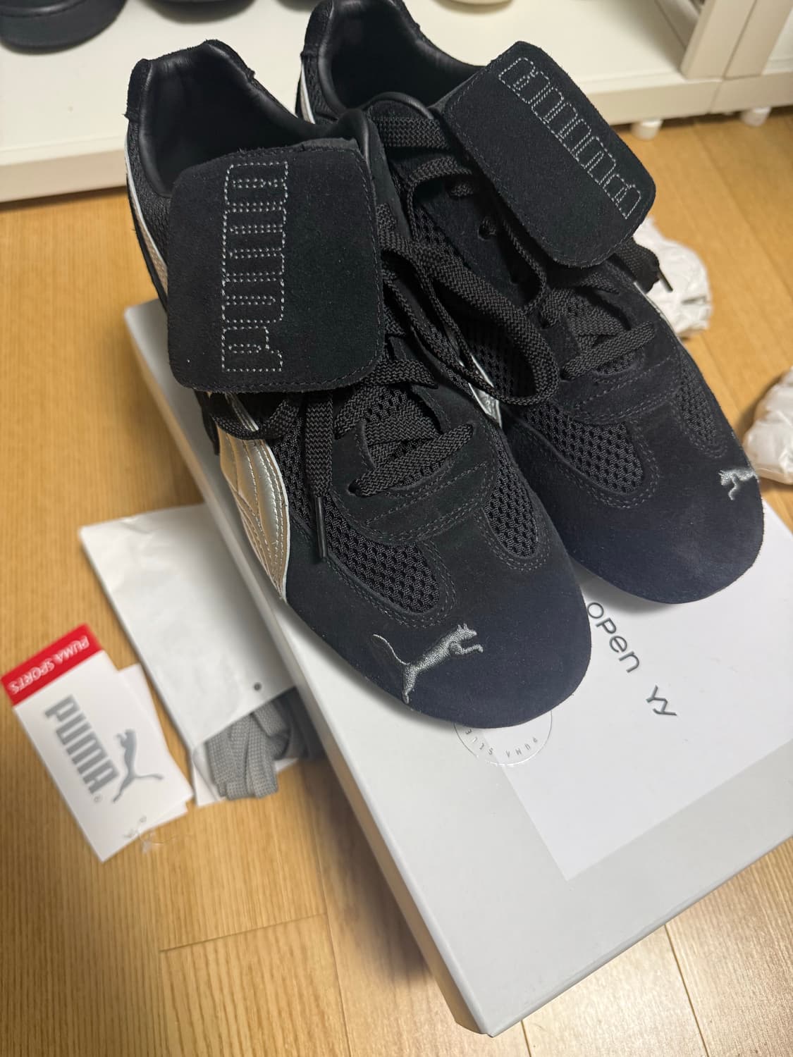 270) 푸마 퓨마x 오픈 yy 와이와이 스피드캣 블랙 쉐도우 그레이 상품이미지4