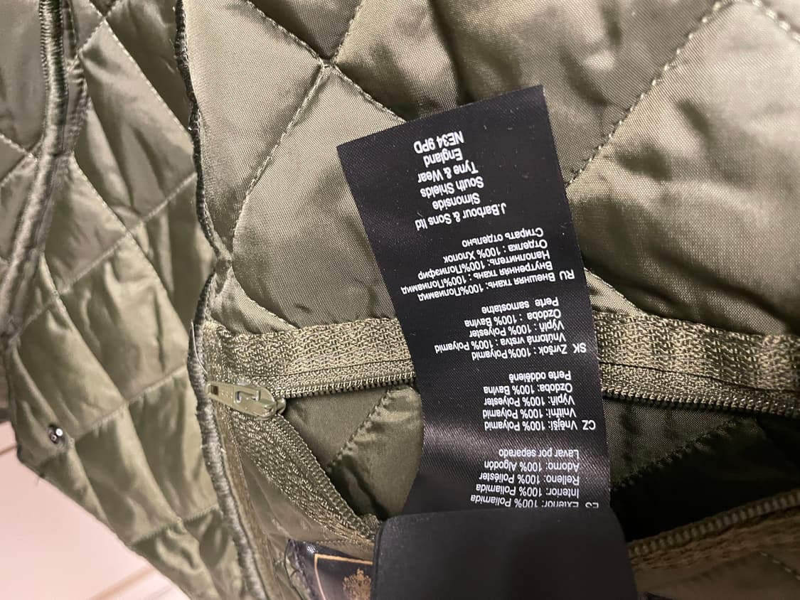 바버 퀼팅자켓  깔깔이 올리브 상태 굿굿입니다 상품이미지5