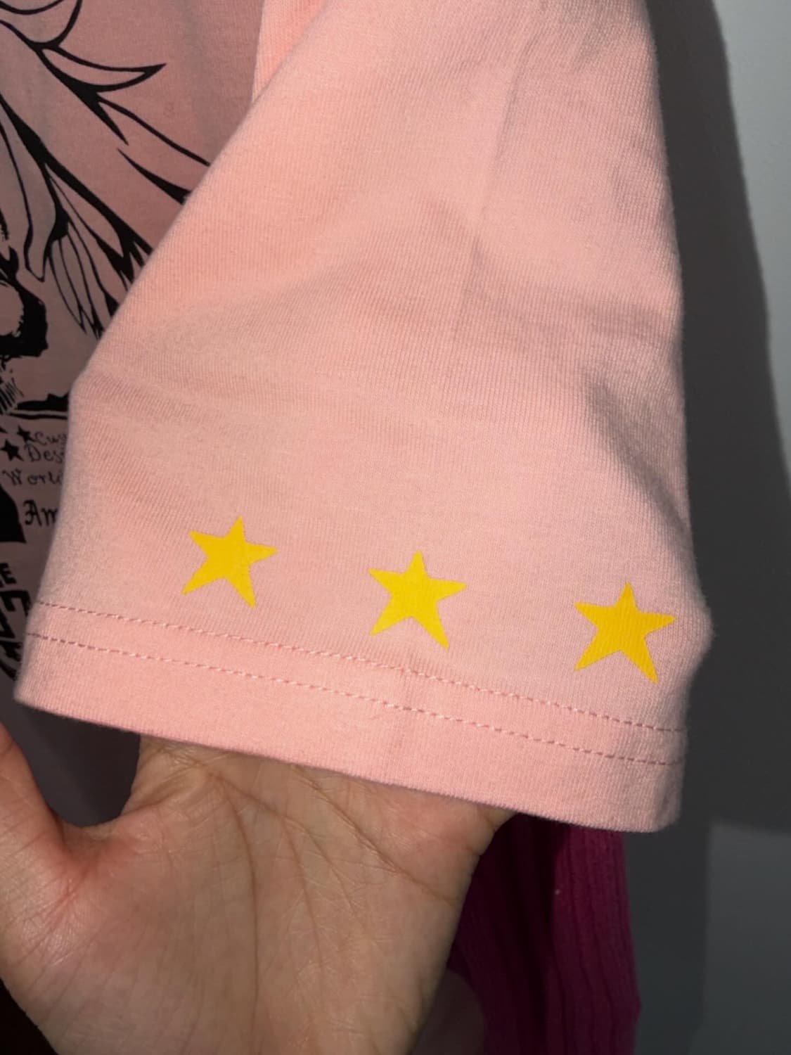 Vanson Leathers Skull Pink T-shirt 상품이미지7