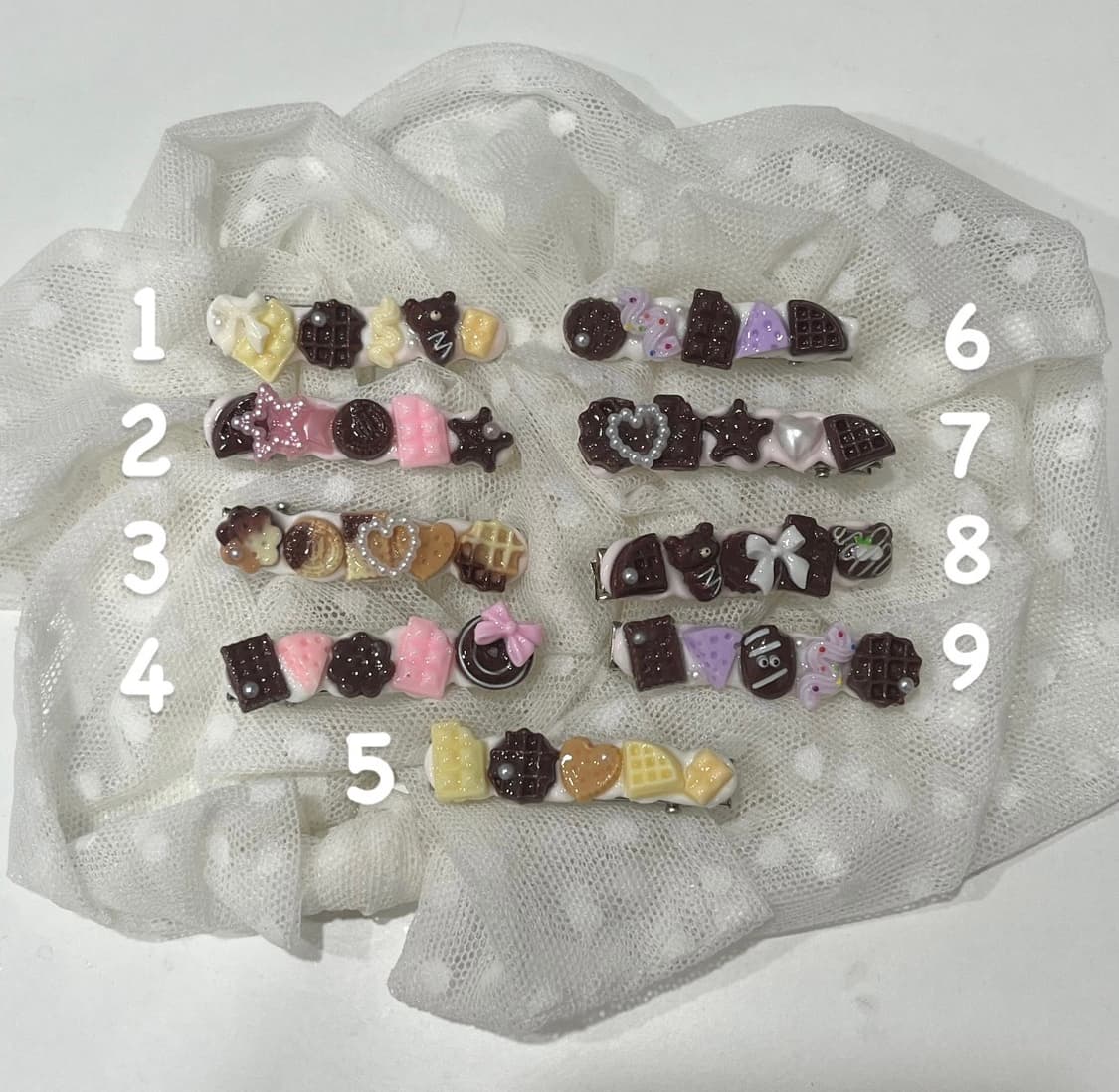 모리걸 갸루 데코덴 헤어핀 상품이미지1