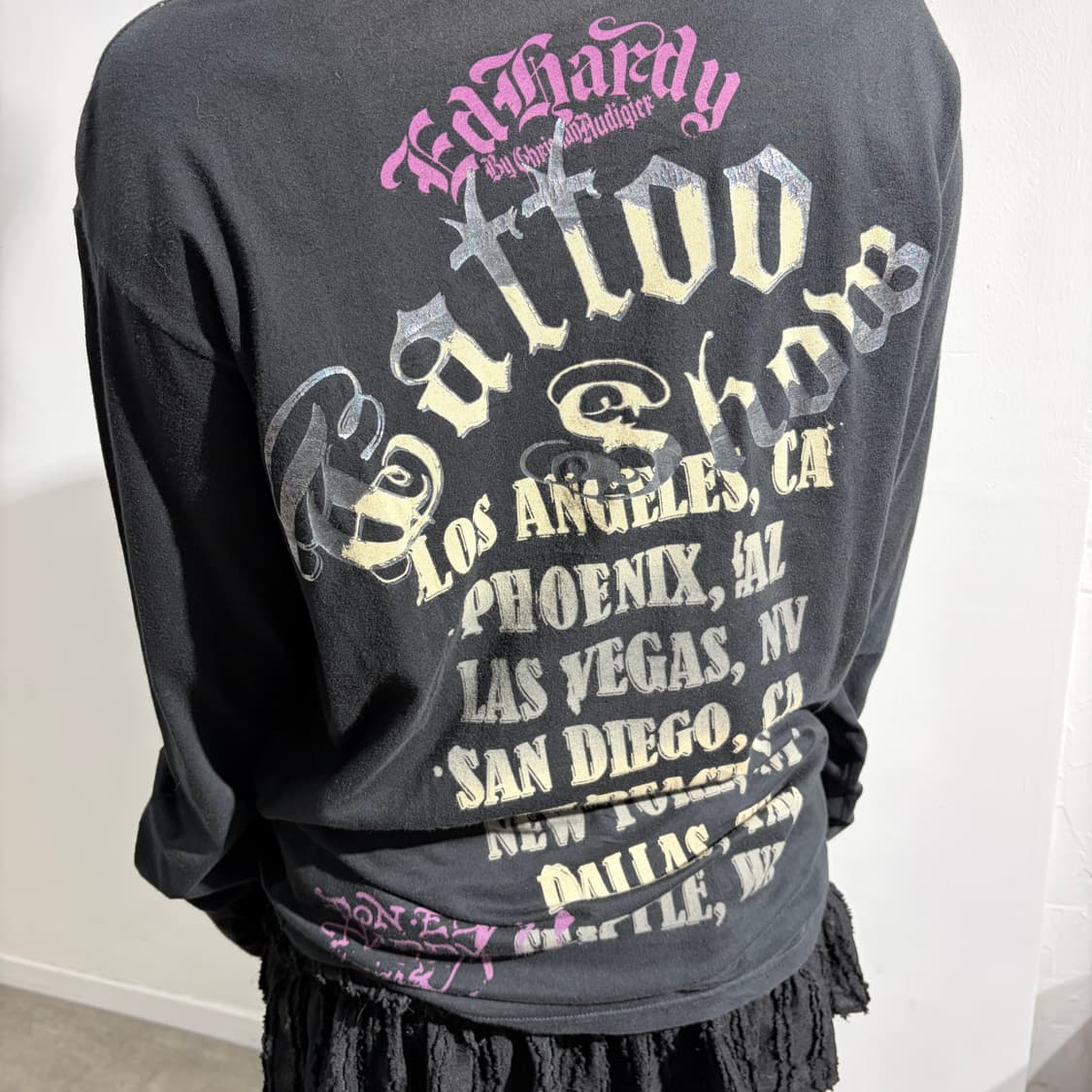 에드하디 y2k 프린팅 긴팔 티셔츠 상품이미지4