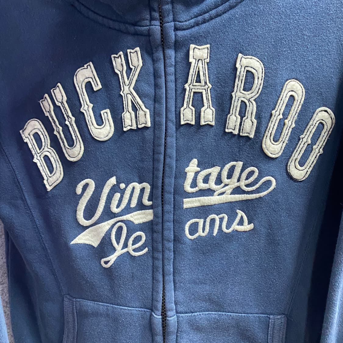 버커루 스펠로고 네이비 후드집업 B3525 상품이미지3