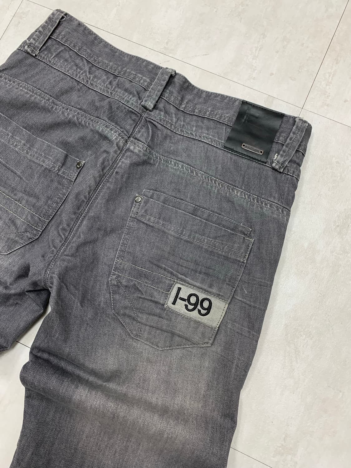 흑청 데님 스트라이트 팬츠 #384 상품이미지6