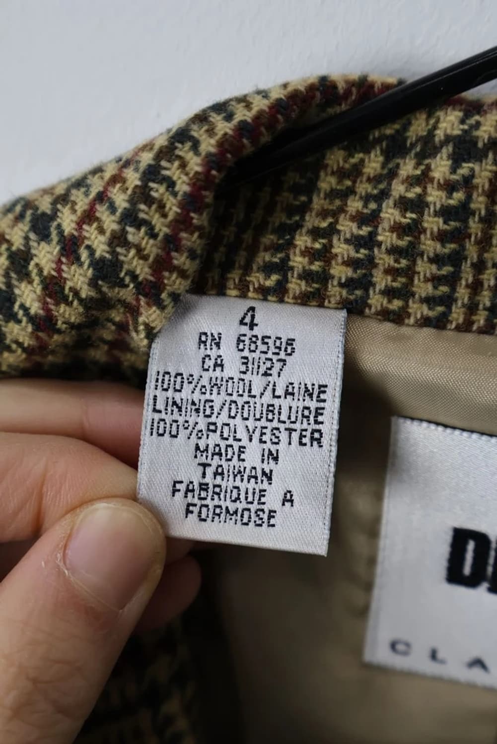 DKNY Classic Houndstooth Wool Blazer 상품이미지6