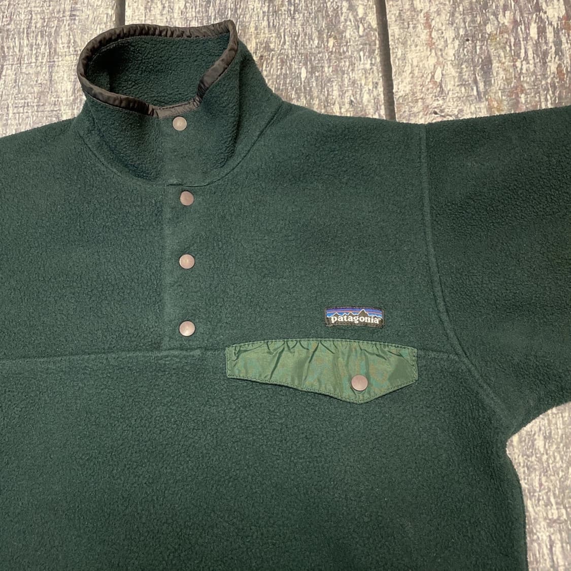 90s 파타고니아 신칠라 맨즈 XS 딥그린 상품이미지5