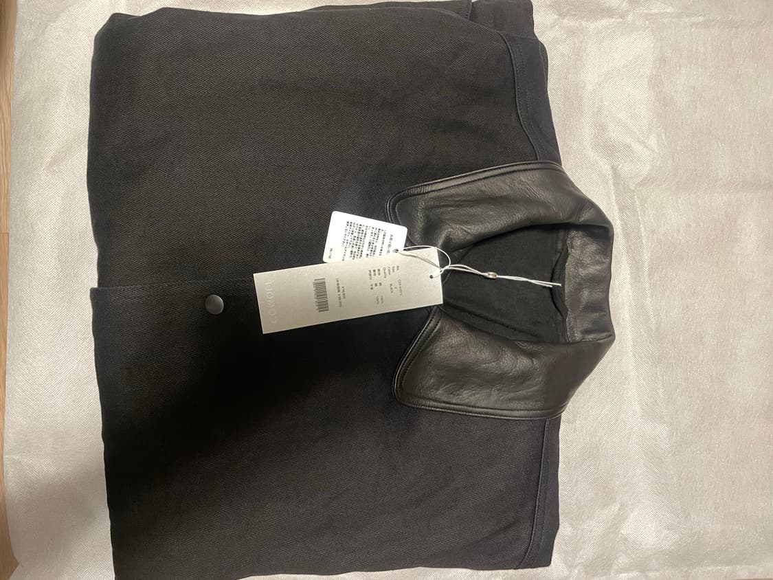 코모리 레더 카라 데님자켓 25FW 레더 데님 워크 자켓 상품이미지3