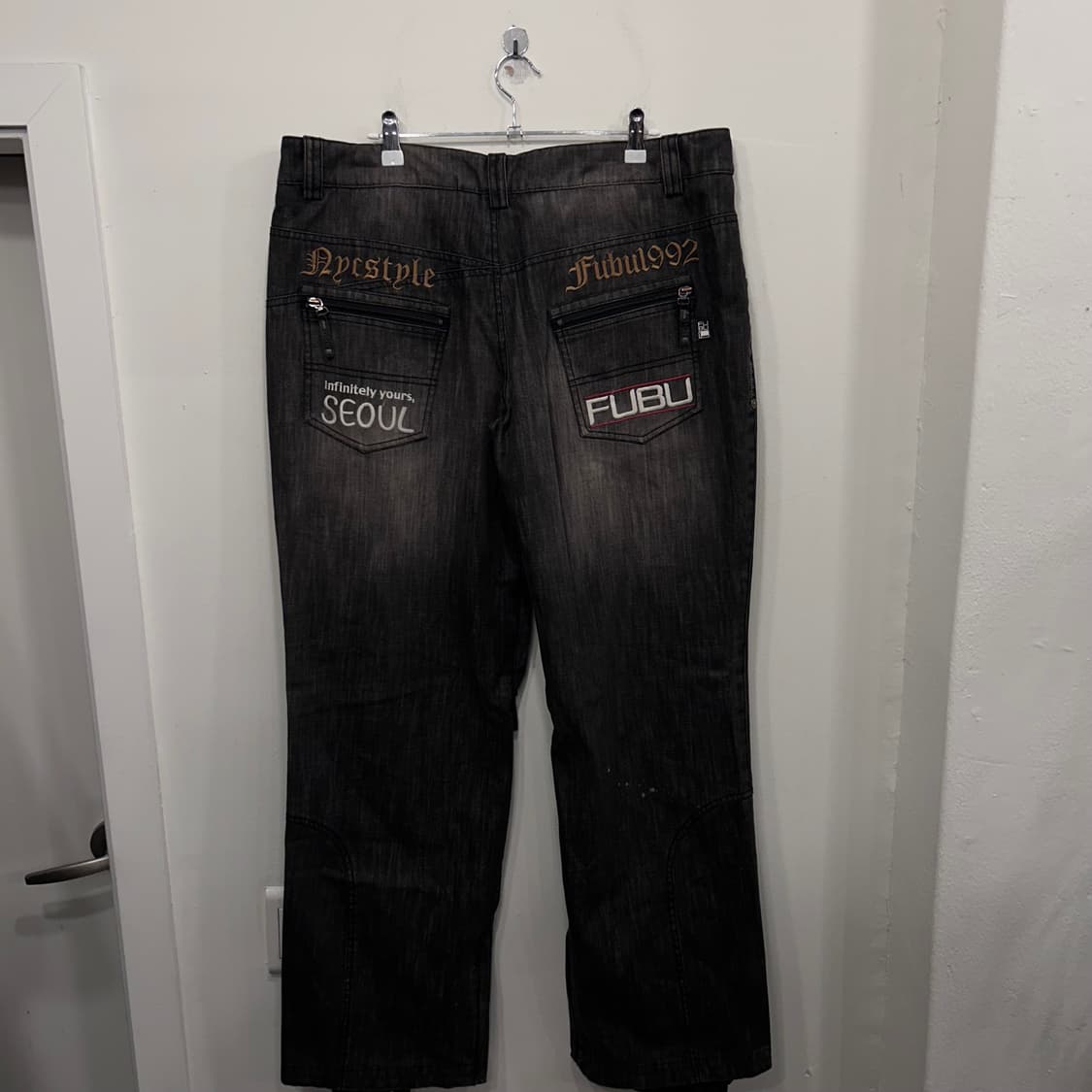 FUBU 992 흑청 데님 자수로고 스키 보드팬츠 상품이미지6