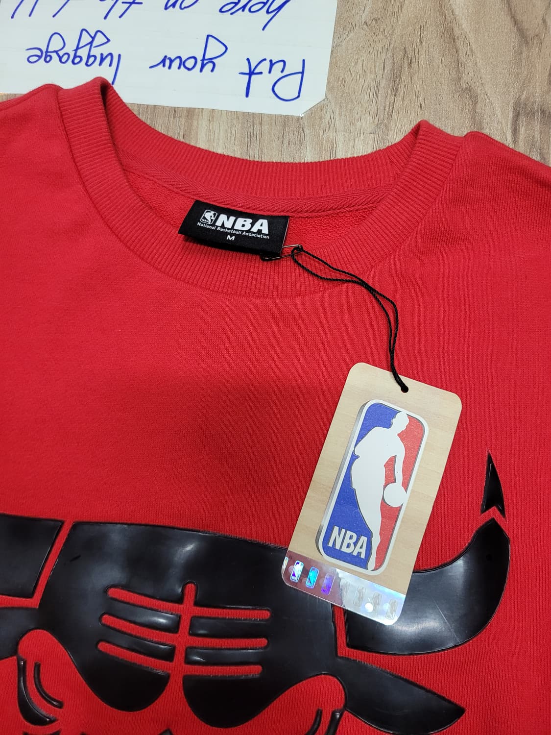 NBA 시카고불스 레드 맨투맨 티셔츠 (새상품) 상품이미지4