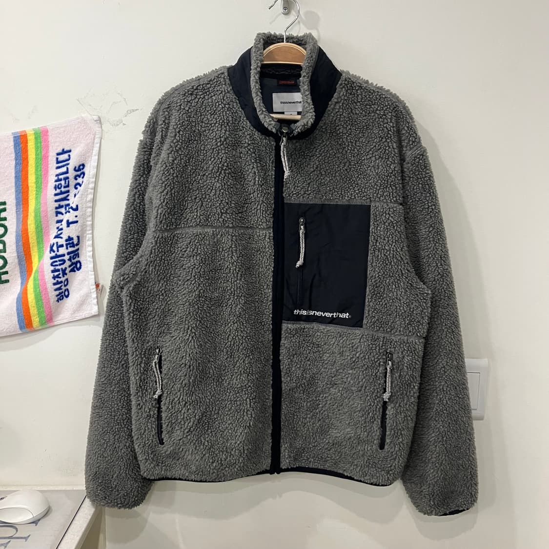 384 디스이즈네버댓 플리스 후리스 자켓 그레이 상품이미지1
