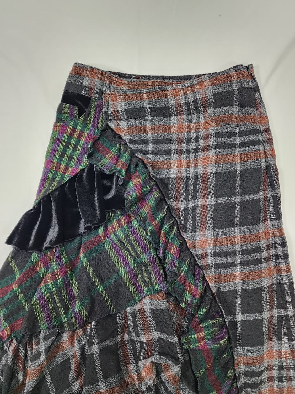 럭키슈에뜨 러플 체크 스커트 상품이미지4