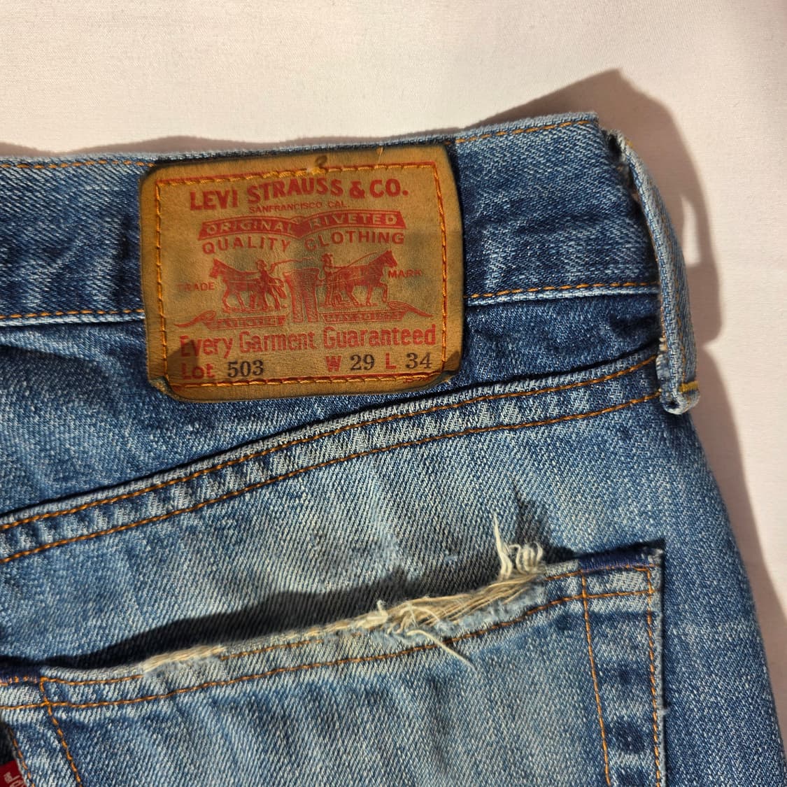 [W29L34]90s 리바이스 JPN 503 데님 팬츠 상품이미지7