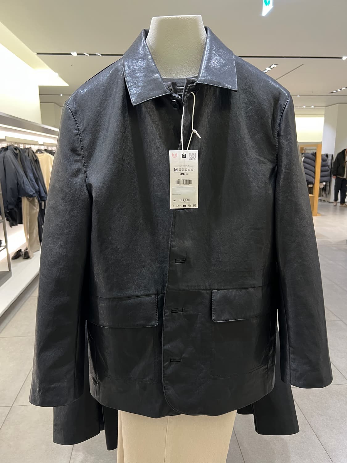 자라 릴랙스핏 페이크 레더 카코트 상품이미지2