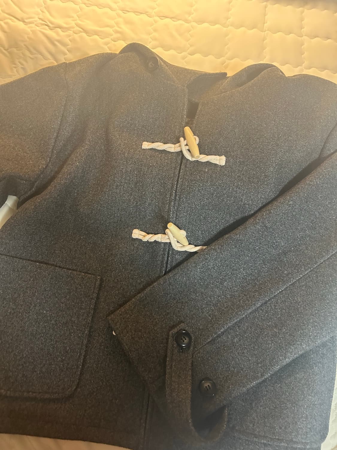 회색 떡볶이 후드 숏 코트 FREE 상품이미지7