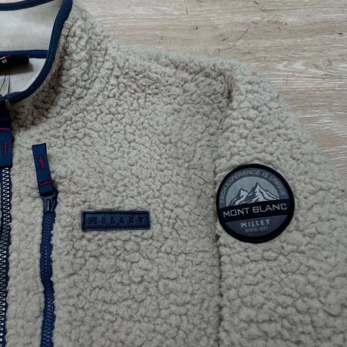 밀레 몽블랑 양털 뽀글이 후리스 플리스 자켓 [베이지] M/95 상품이미지4