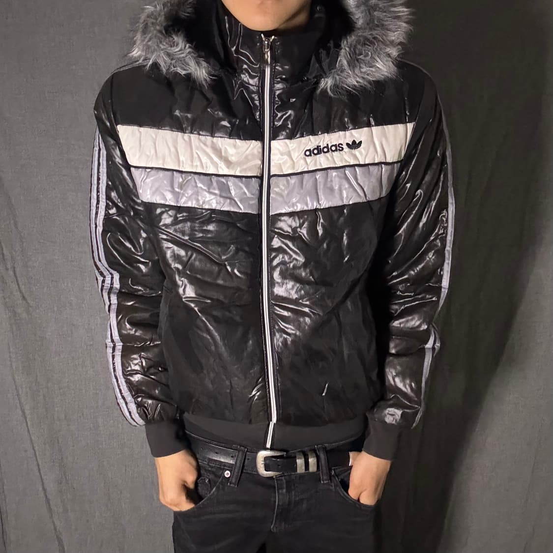 아디다스 y2k 카모 크롭 점퍼 상품이미지2