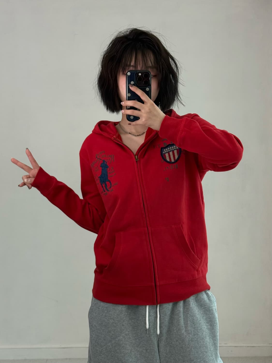 폴로 랄프로렌 빅포니 성조기 후드집업 상품이미지4