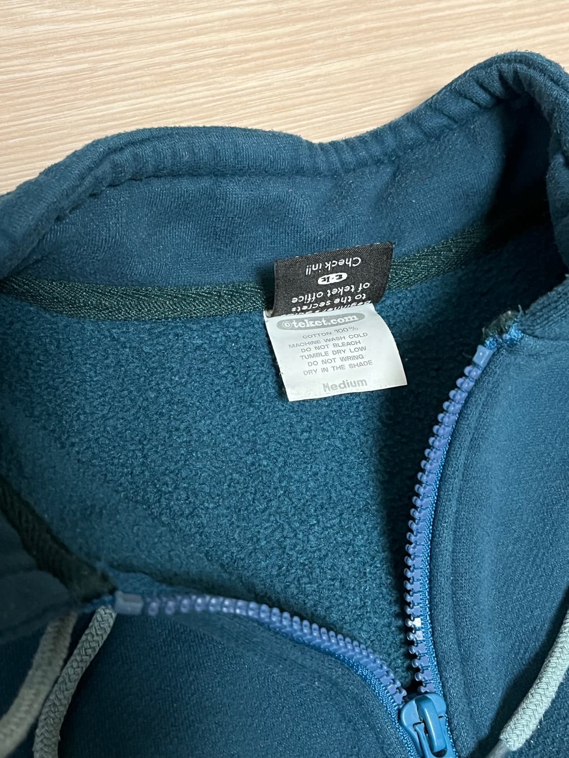 테켓 하프집업 맨투맨 블루그린 상품이미지4