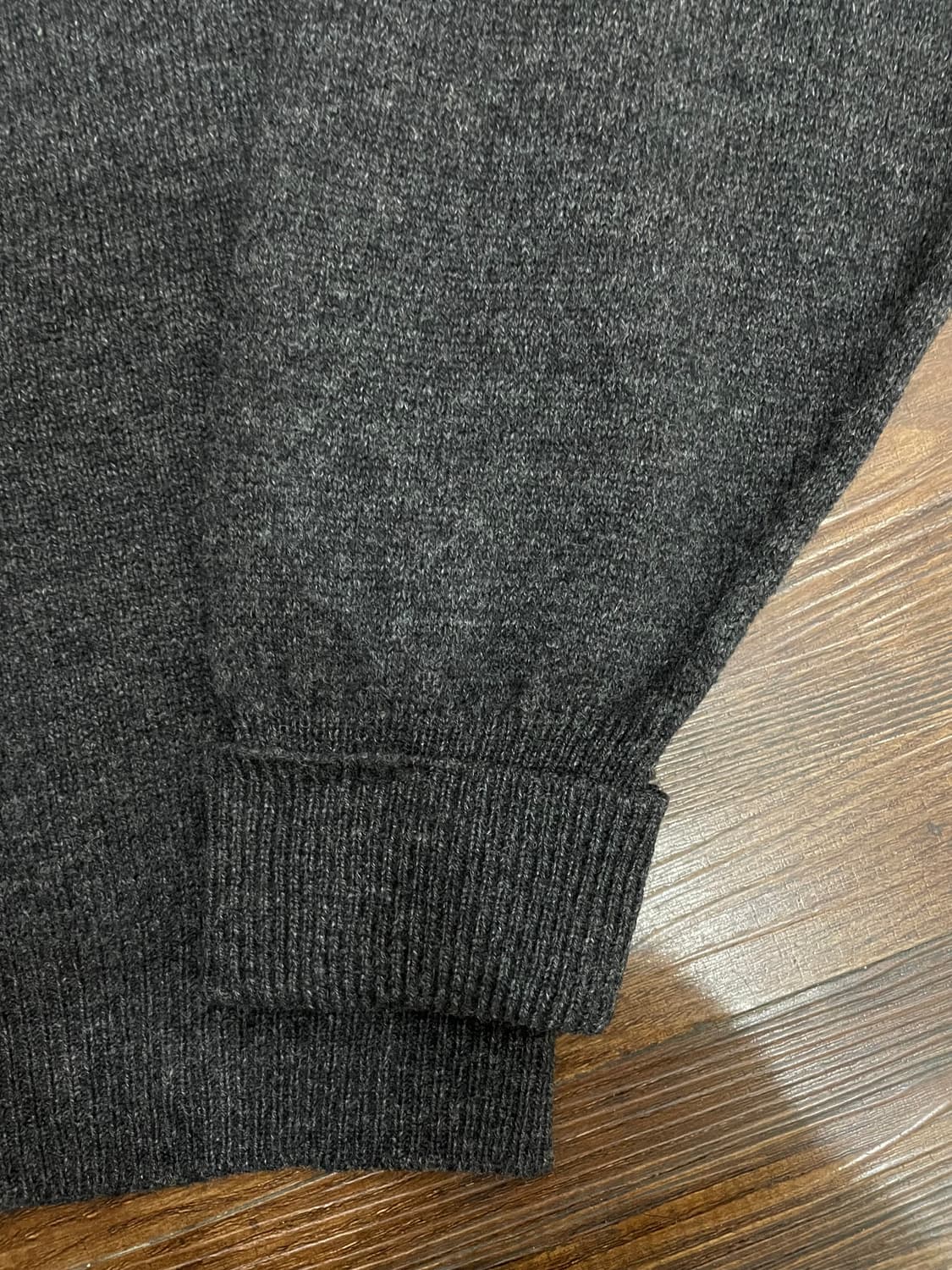 90s 버버리 퓨어 램스울 스웨터 니트 그레이 상품이미지4