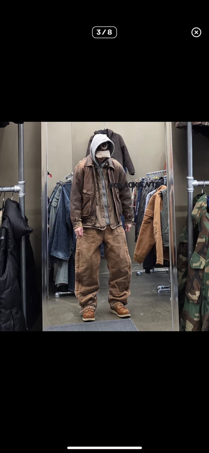 칼하트 더블니 워크팬츠 퀄팅 안감 상품이미지1