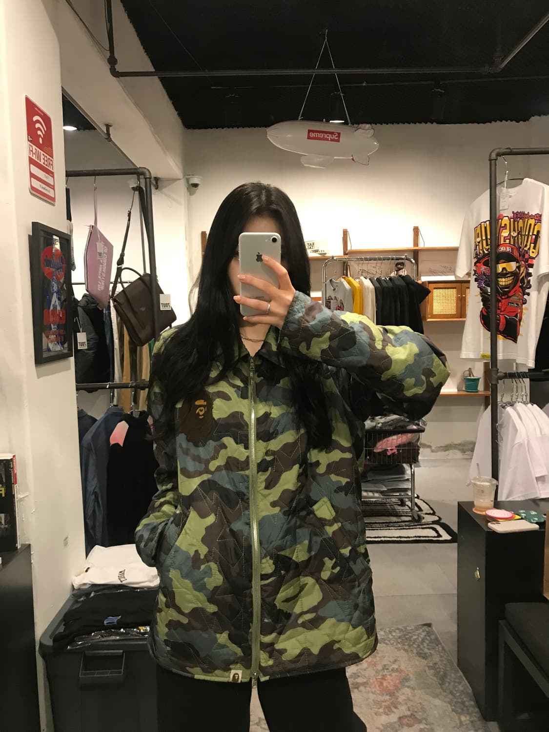 A BATHING APE 00s Camo Quilted Jacket 상품이미지5