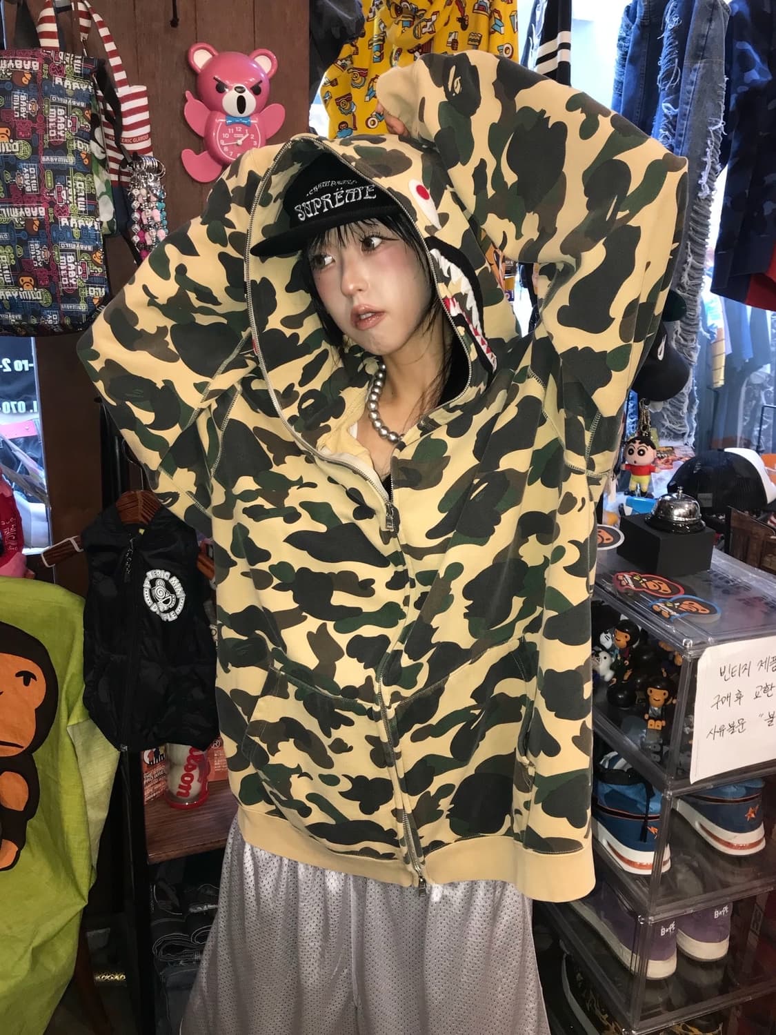 🤎 베이프 황계 카모패턴 투웨이 후드집업 🤎 상품이미지4