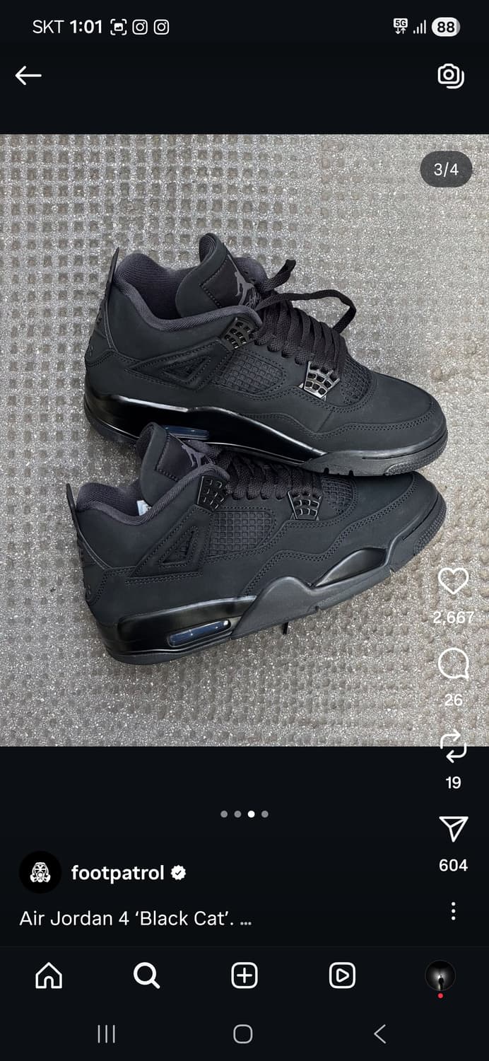 [290] 나이키 에어 조던 4 레트로 블랙캣 상품이미지3