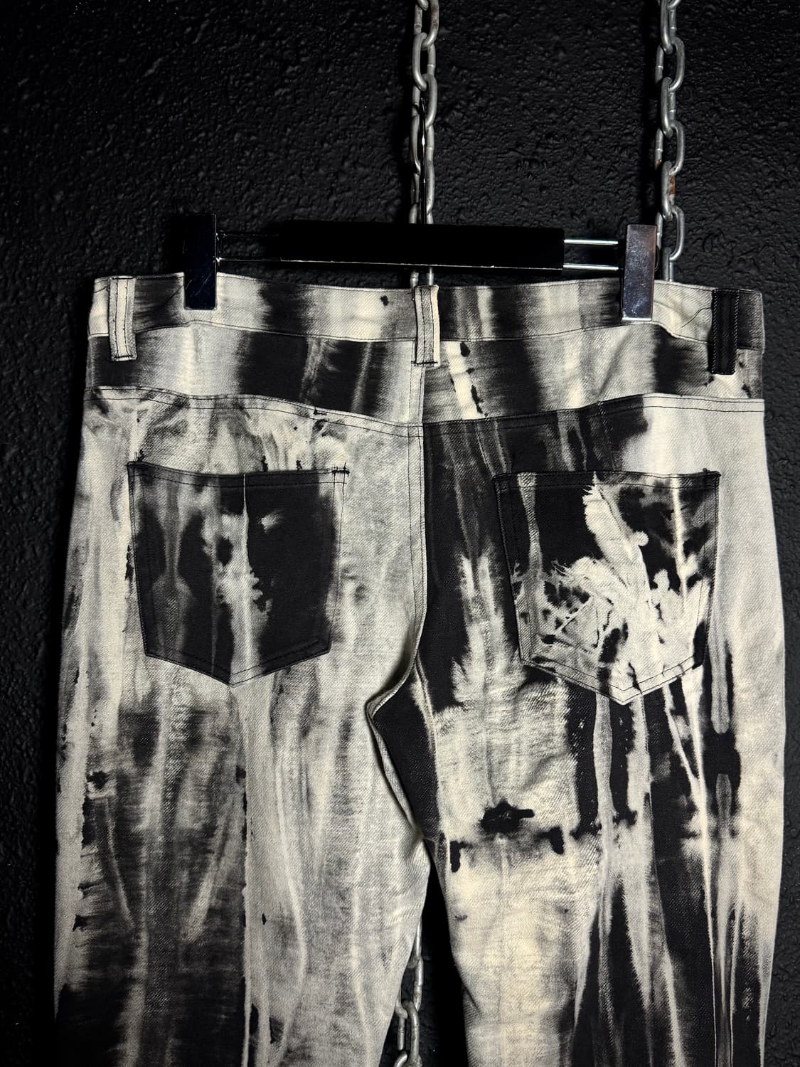 SEANA – Black & White Bleach Slim Pants  상품이미지7