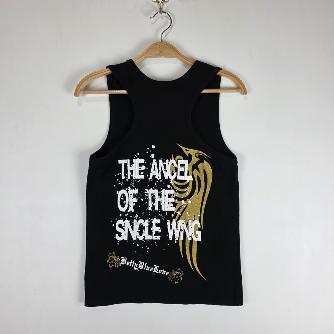 Betty Blue Love 레터링 슬리브리스 상품이미지4