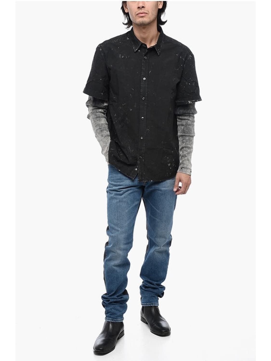 [50] diesel 디젤 s-marl 레이어드 셔츠 상품이미지3