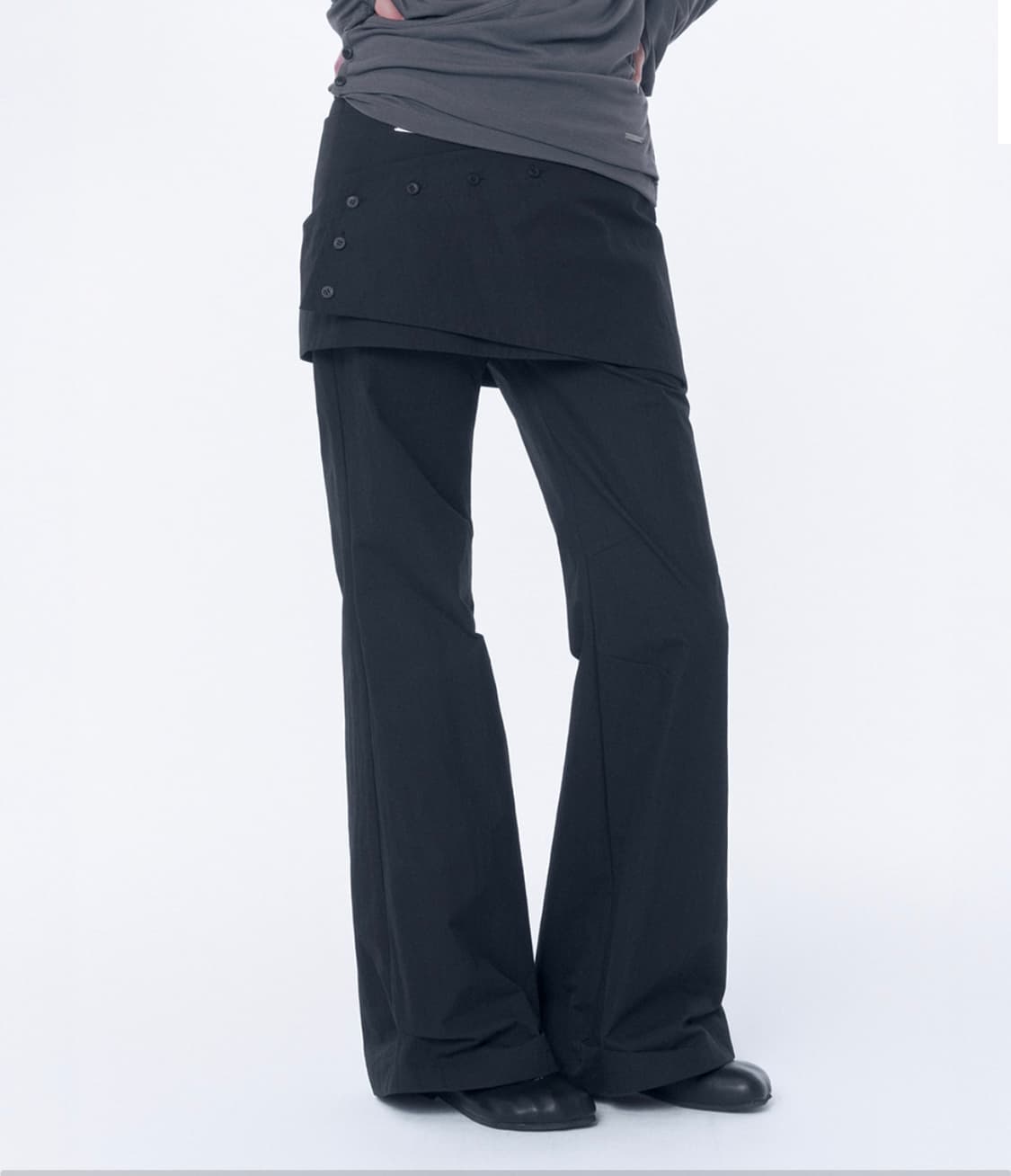 미세키서울 레이어드 버튼 랩 스커트 팬츠 상품이미지1