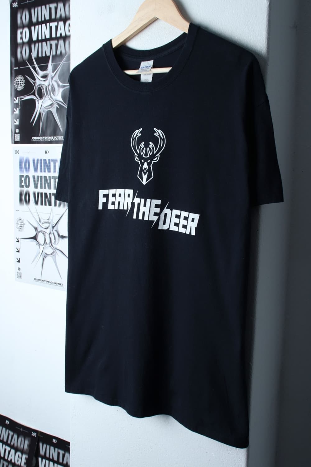 (XL-3XL) 길단 반팔 티셔츠 USA 빅사이즈 사슴-H31257 상품이미지1