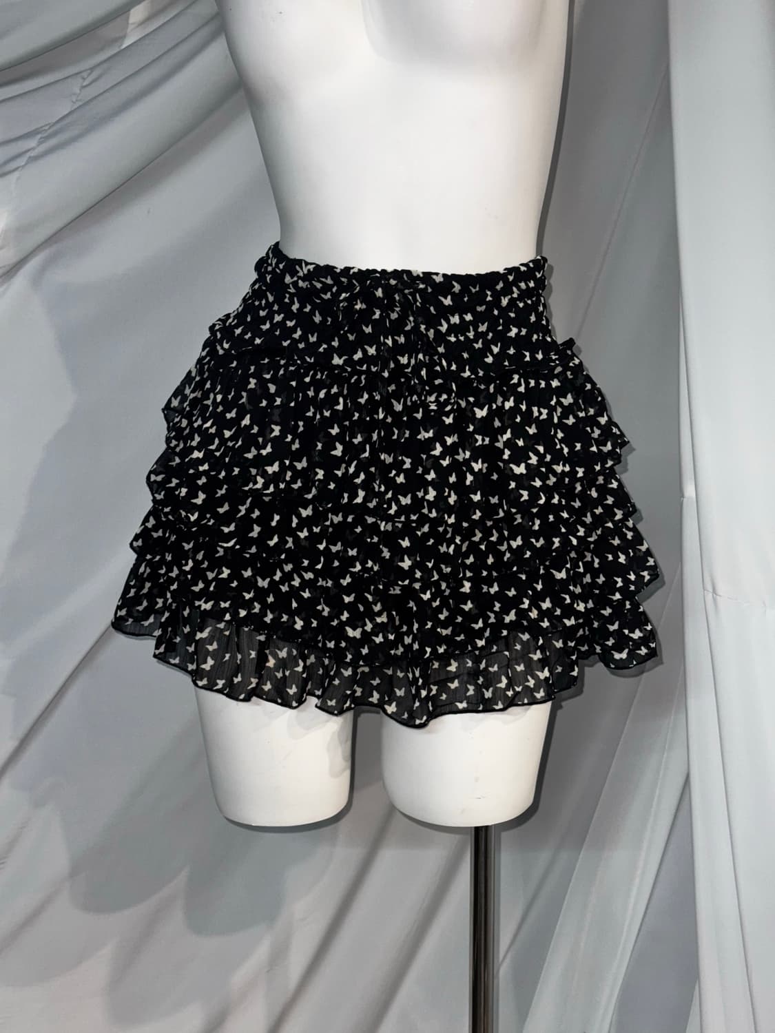 (5pcs) MKR엠케이알 데일리펑크 나비자수 오리엔탈 무채색 코디세트  상품이미지3