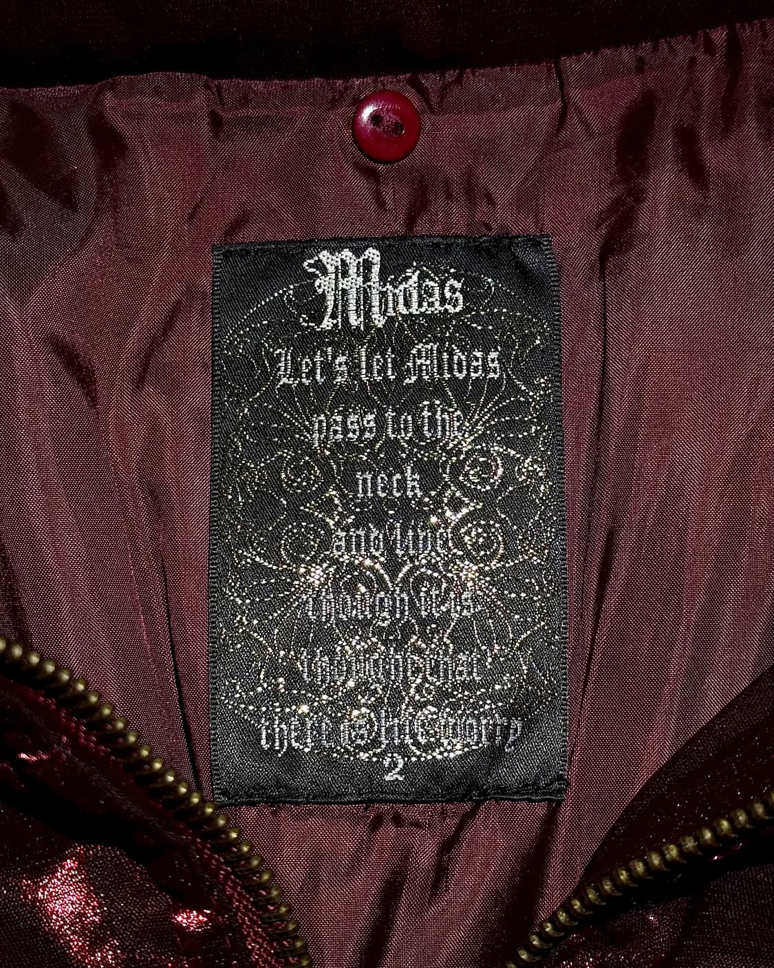 MIDAS - Metallic Burgundy Down Jacket 상품이미지6