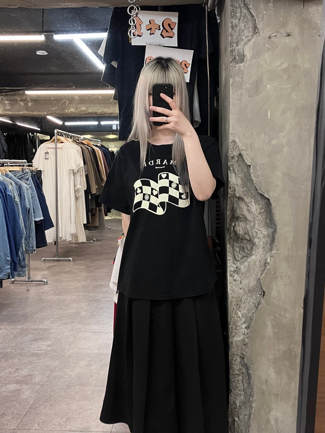 마르디 메크르디 반팔 티셔츠 블랙 #csz3891 상품이미지2